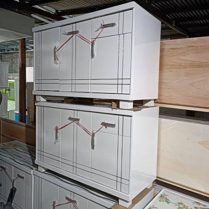 Rak Kompor Piring Sayur 3 Pintu Kayu 120