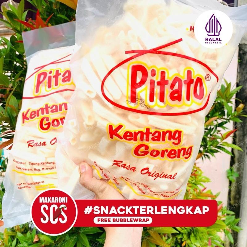 

Pitato Kentang Crispy 250Gr Snack Kerupuk Kentang Legendaris Rasa Original Dan Balado Berkualitas