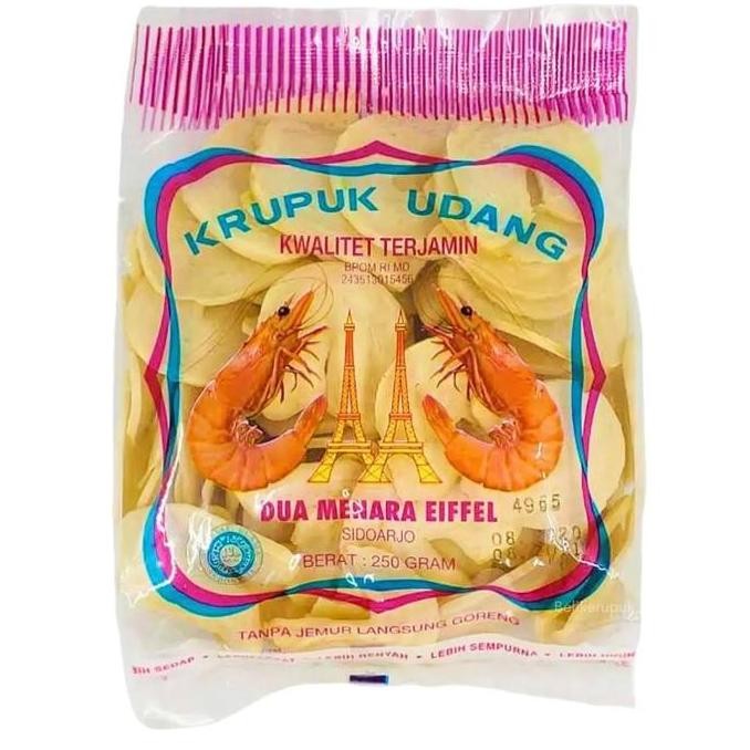 

Menara Eiffel Kerupuk Udang Mentah Bentuk Mentor/Mede 250G Food Snacks Makanan Krupuk Keripik Cemilan