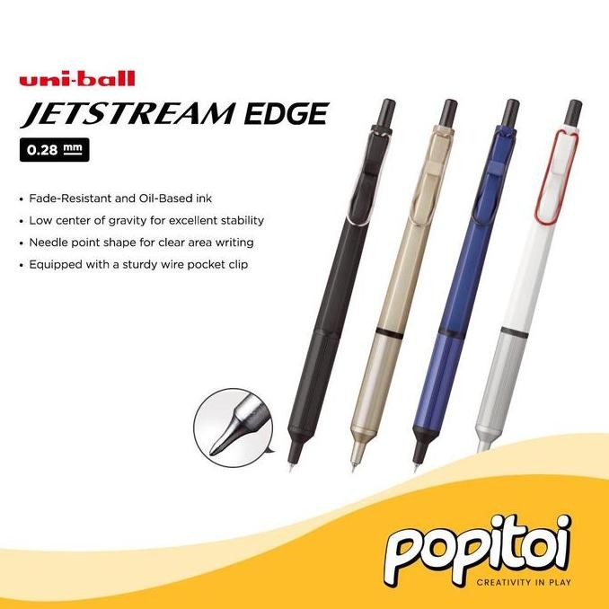 

TERBARU - Uni Ball Jetstream EDGE SXN-1003-28 Ballpoint Pen 0.28 mm Uniball