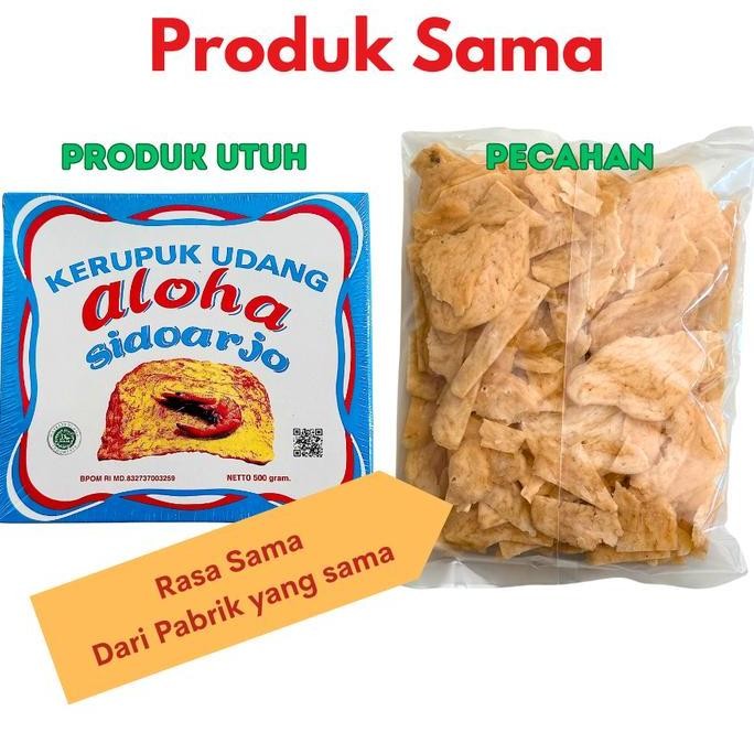 

Aloha Kerupuk Udang Pecahan 500G Krupuk Keripik Cemilan