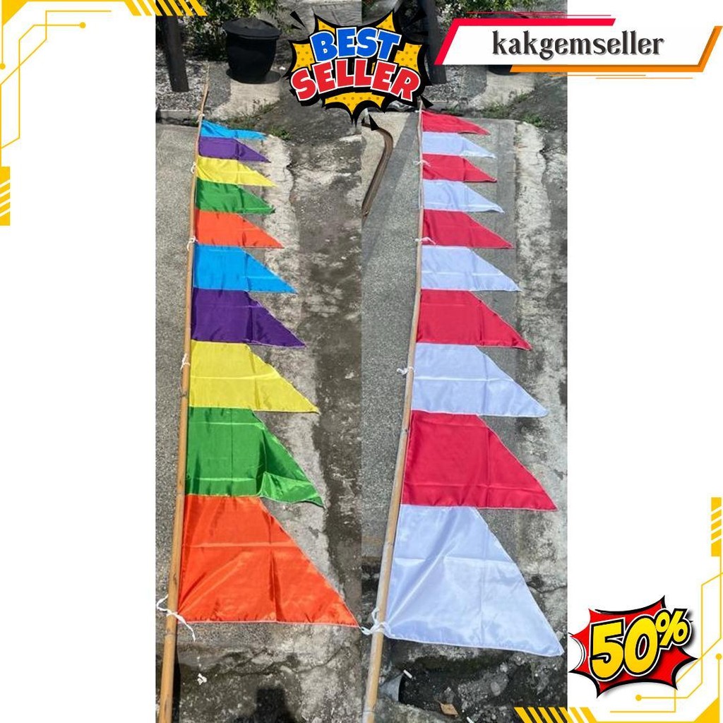 Umbul Umbul Penjor Panjang 4 Meter Gratis Ongkir