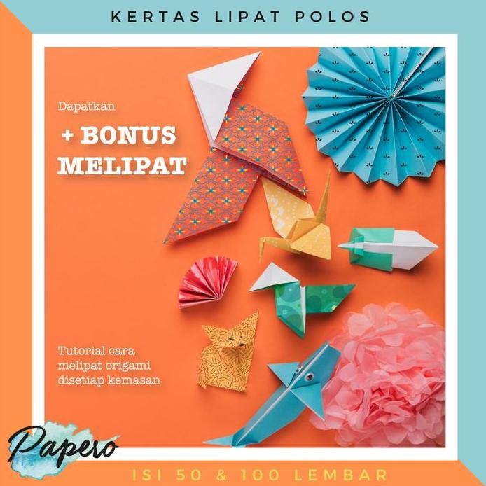 

new !!! Kertas Lipat Origami Isi 50 Lembar 20cm 10 Warna