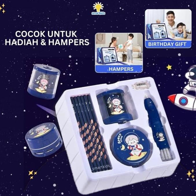 

TERMURAH - Stationary Elektrik Otomatis Set Alat Tulis Electric Rautan Penghapus Vacuum Pembersih Debu Pensil Stationery Aesthetic Set / Gift Hadiah Hampers Anak Ulang Tahun Goodie Bag Perlengkapan Belajar Sekolah Edukasi