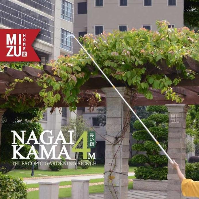 MIZU NAGAI KAMA Telescopic Sickle Pisau Sabit Panjang Potong Rumput