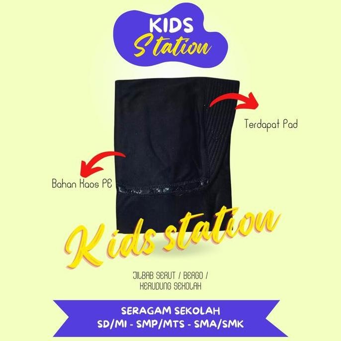 JILBAB SEKOLAH KERUDUNG SEKOLAH SD MI SMP MTS SMA SMK WARNA MERAH PUTIH COKELAT HITAM HIJAU ABU BIRU