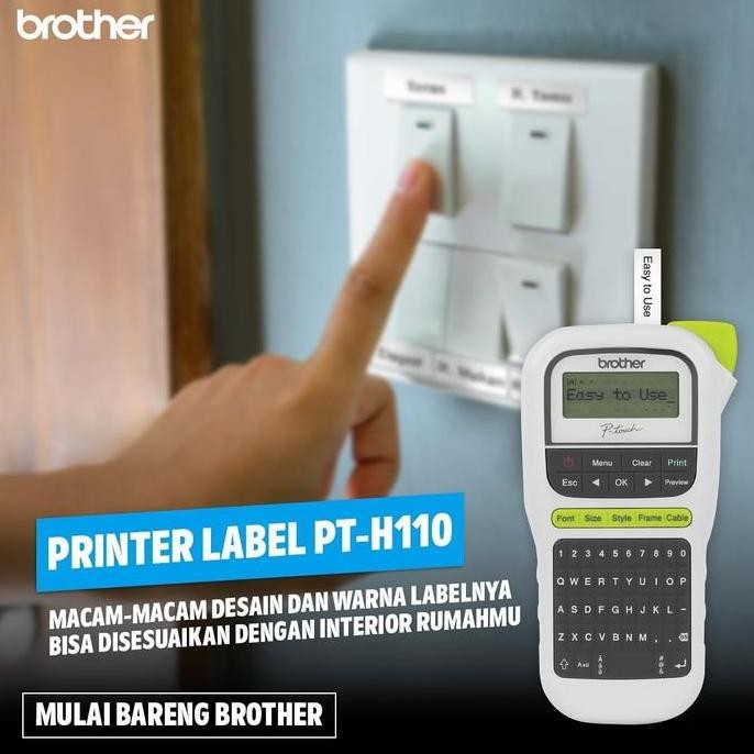 

Brother Printer Label Pt-H110 Tze, Office Model, Up To 12Mm Es (Labeller) Pt H110 New Stok