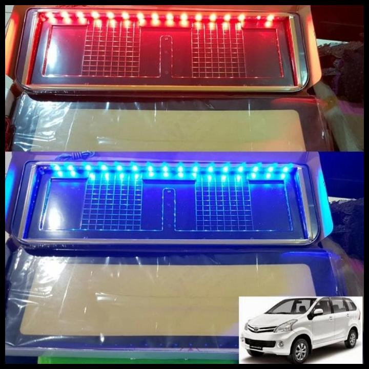 TERBARU DUDUKAN/PLAT NOMOR MOBIL AKRILIK LZY LAMPU 46CM ALL NEW AVANZA 