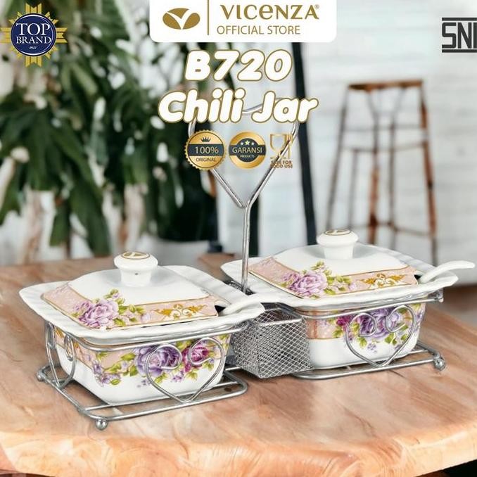 

Vicenza Tempat Sambal Kotak B720 Motif Magnolia