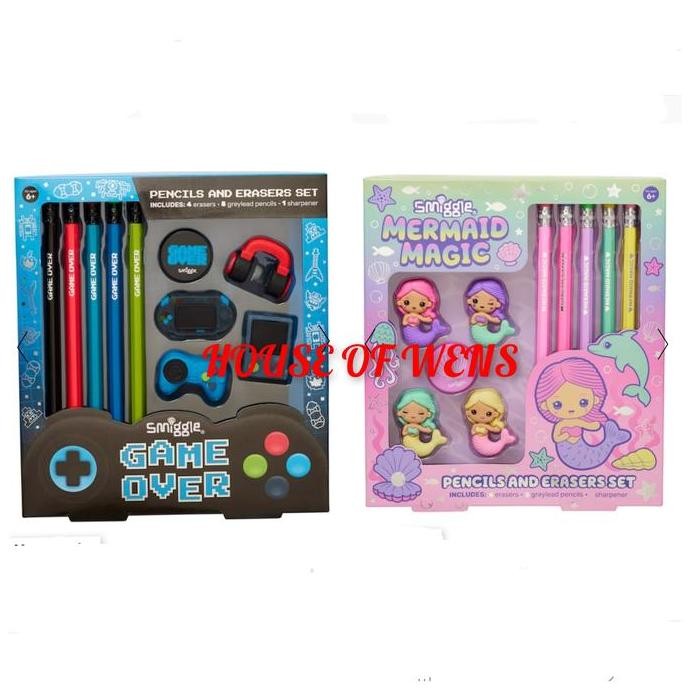 

TERBARU - SMIGGLE PENCILS AND ERASER SET ORIGINAL