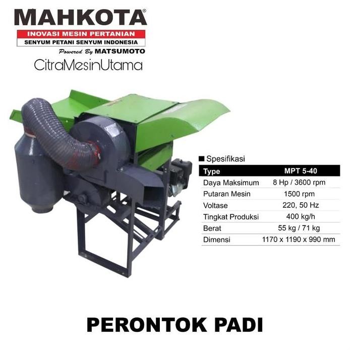 Mesin Perontok Padi Mahkota MPT 5 40 Include Engine