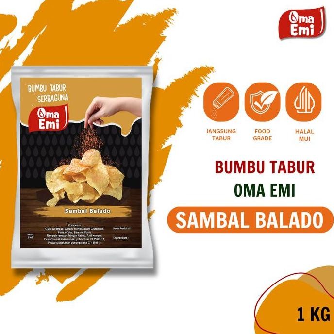 

BUMBU TABUR SAMBAL BALADO KEMASAN 1 KG FOOD GRADE