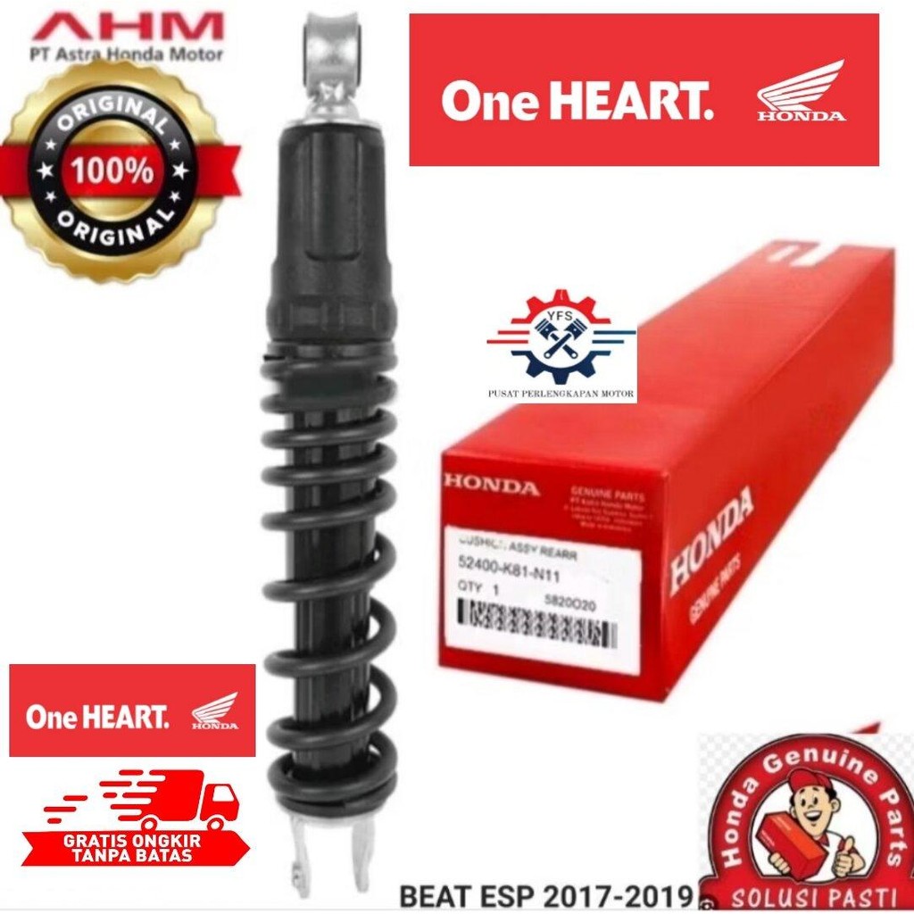 RPM SHOCKBREAKER BELAKANG MOTOR HONDA BEAT ESP, BEAT ECO, BEAT STREET 2017/2020 ( KODE PART K81)