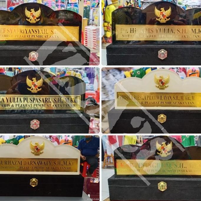 

NEW papan nama meja logo notaris