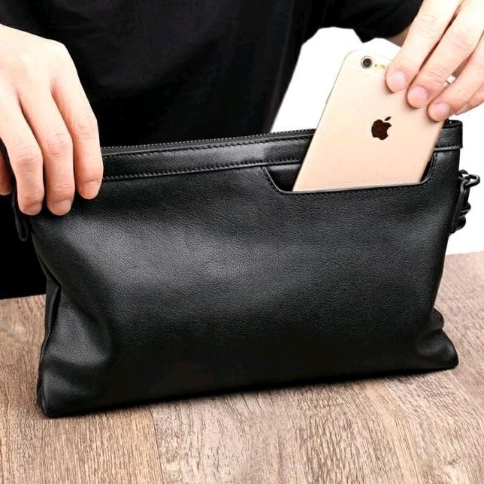 TS HANDBAG Zipper Pocket Premium / Clutch bag Tas Tangan Pria dan Wanita / Best Seller Kulit