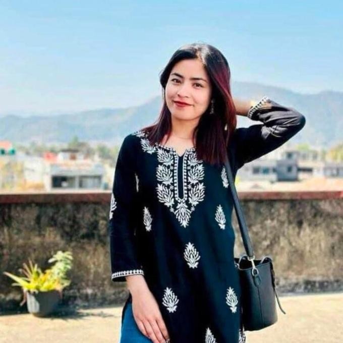 Laqueens Trigya Black baju India kurta kurti pendek single remaja atasan wanita dewasa hitam motif b