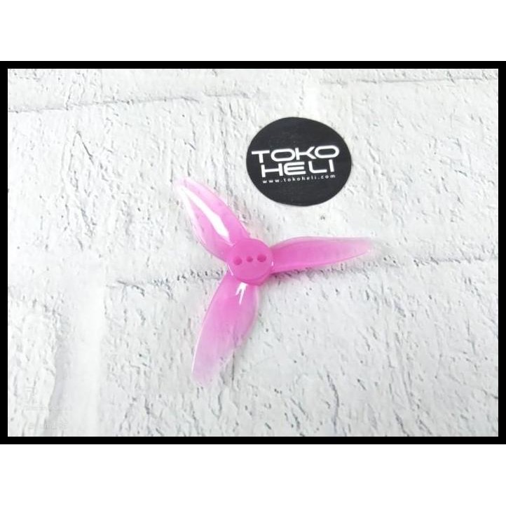 TERMURAH 4 PAIR GEMFAN HURRICANE 2023 3 BLADE 2" PROPELLER - PINK 