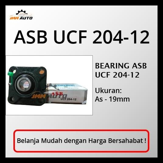 GRATIS ONGKIR BEARING ASB UCF 204-12 PILLOWBLOCK BEARING LAHER DUDUK 19MM 