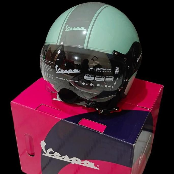 TERMURAH - helm vespa green relax original