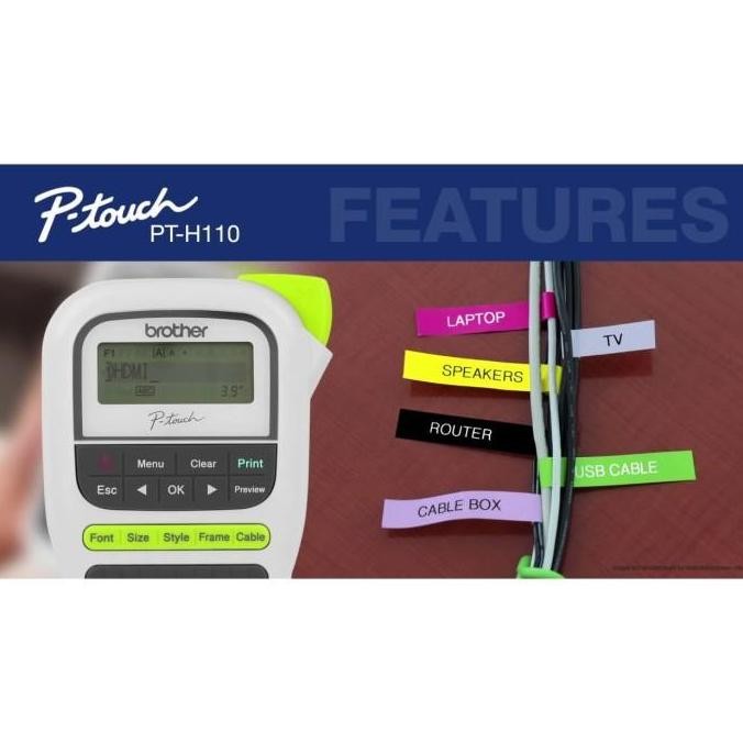 

Brother Label Printer Pt-H110 Label Maker Print Pth110 Pt H110 H 110 New Stok