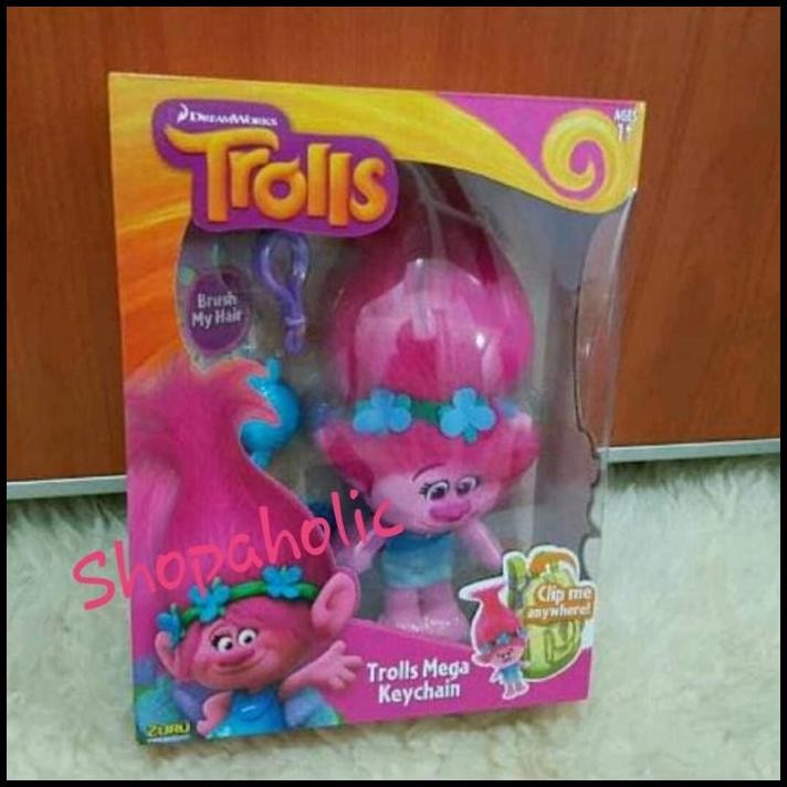 Trolls Poppy Mega Keychain ORIginal gantungan kunci boneka