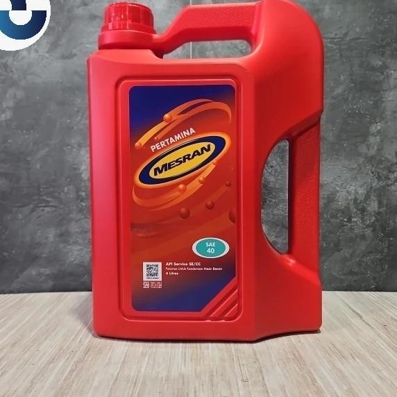 Oli Pertamina Mesran 40 Bensin 4 Liter1 Galon