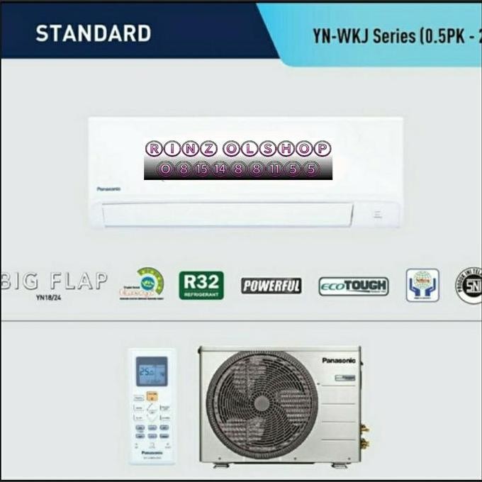 baru ac panasonic 1.5 pk yn12wkj standard eco tough bluefin r32