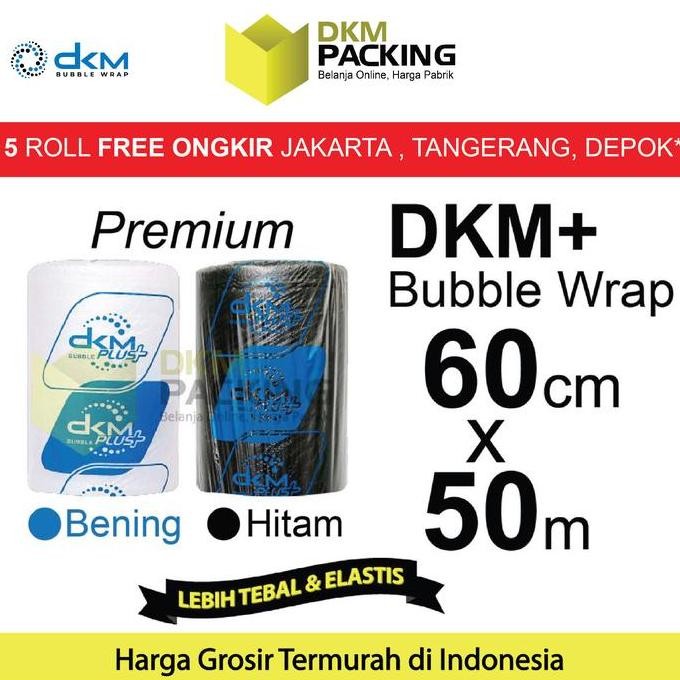 

PLASTIK BUBBLE WRAP 60CM X 50M DKM PLUS - BUBBLEWRAP PACKING AMAN TERMURAH ASLI