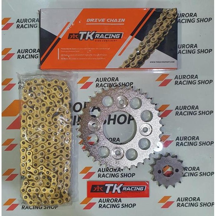 Gear Set Tk 428 Supra X 125 / Supra X 125 Helm In / Blade New / Revo Fi / Supra Fit New & Rantai Tk 