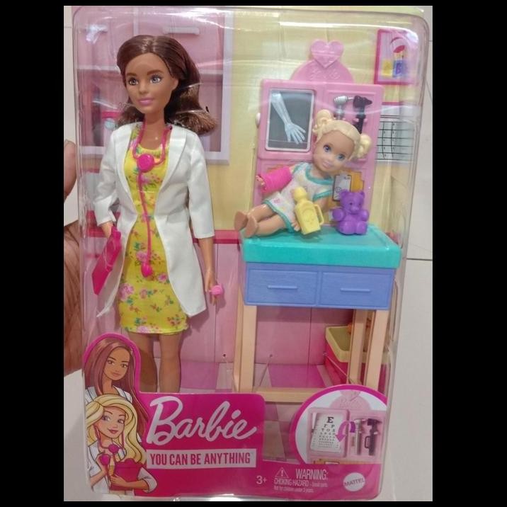 Boneka Barbie profesi Dokter mata dokter anak Original Mattel