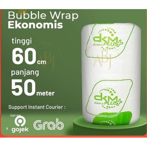 

PLASTIK BUBBLE WRAP DKM+ EKONOMIS 60CM X 50M - PEMBUNGKUS AMAN ASLI