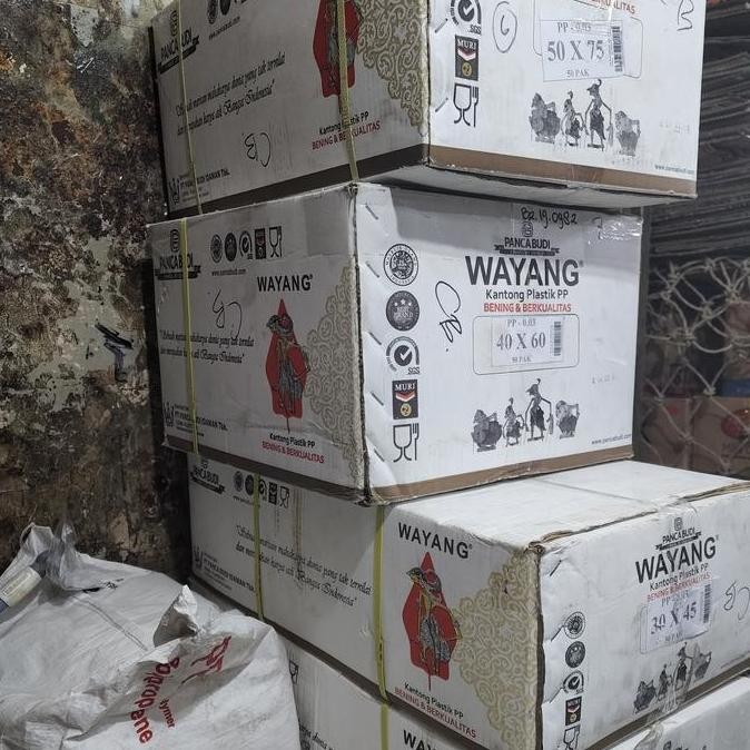 PLASTIK PP WAYANG 1 DUS - PLASTIK PACKING WAYANG TEBAL ASLI