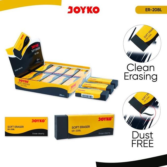 

JOYKO Eraser Penghapus 1 Pack ER-B20BL Isi 20 Pcs DS