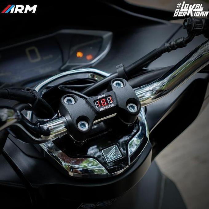 Arm Raiser Stang Volt Cnc - Pcx Full Cnc Voltmeter Holder Universal Original