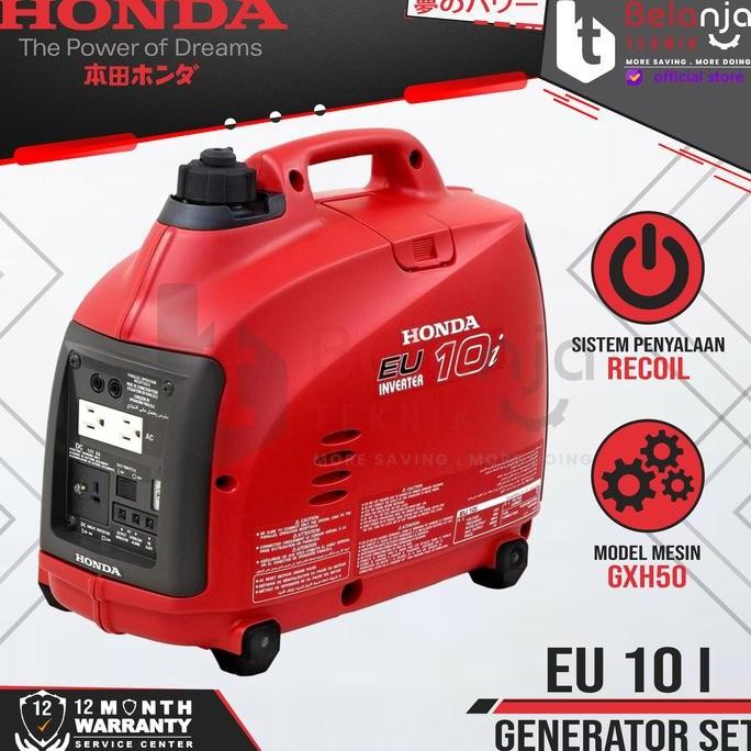 MESIN GENSET HONDA SILENT EU 10I 900 WATT EU10I GENERATOR SET EU 10 I ORIGINAL DAN TERPERCAYA