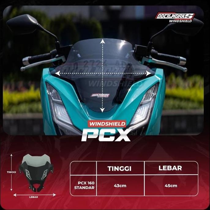 Visor Pcx 160 2021-2024 Standard Model Docilworks Windshield Pcx 150 Original