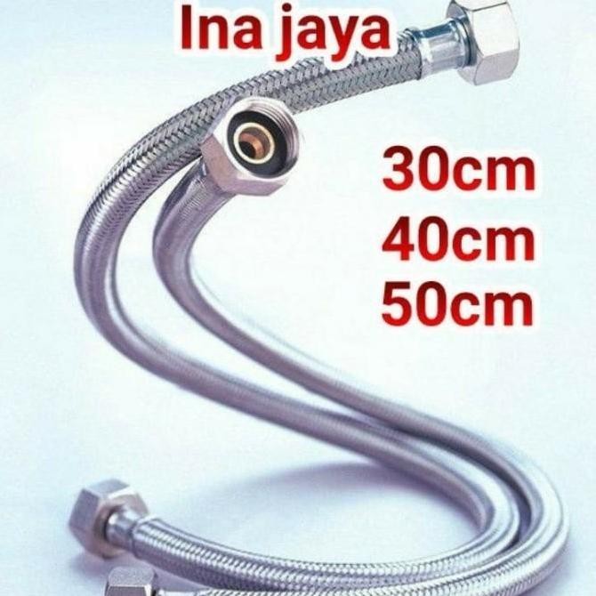 Tersedia Selang Anyam Fleksibel Kran WC/Toilet Stainless - Sambungan Kloset Duduk