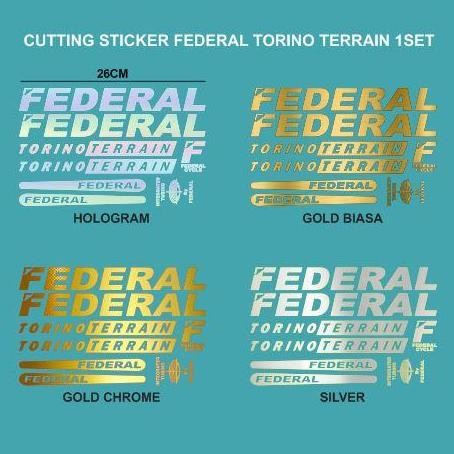 SALE STIKER CUTTING SEPEDA FEDERAL TORINO TERRAIN 26CM ORACAL 1 SET FRAME