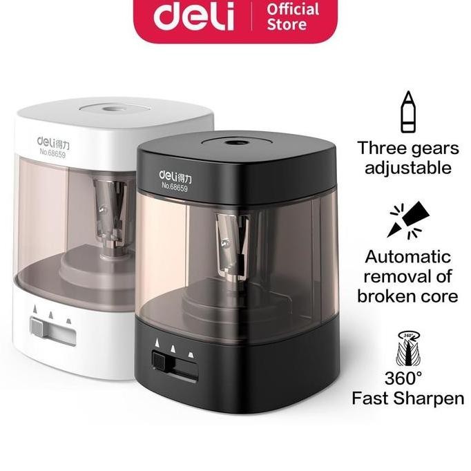 

Deli Electric Rotary Sharpener / Rautan Pensil Elektrik Bisa Diatur NS