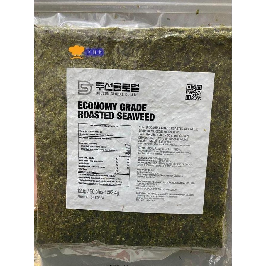 

Sushi Nori Manjun Economy Seaweed Rumput Laut 50 Sheets 19X21Cm 115Gr Kualitas Terbaik Harga Termurah
