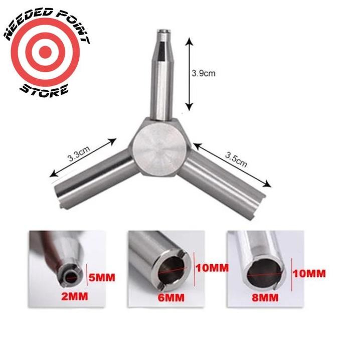 New Kunci Valve Stainless Airsoft THOR - Pembuka Katup GBB GBBR Ultimate Key