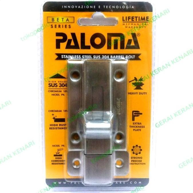 New PALOMA BBP 202 Grendel Pintu SUS304 - Kunci Jendela Stainless 3 Inch