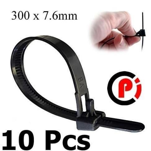 

Per 10 Pcs Kabel Cable Tie Ties Zip Nylon Pengikat 7.6 X 300Mm 10Pcs