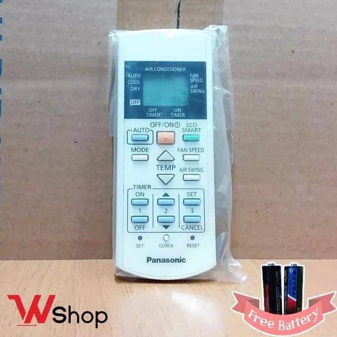 baru remote ac panasonic eco smart auto original - pengganti remote lama