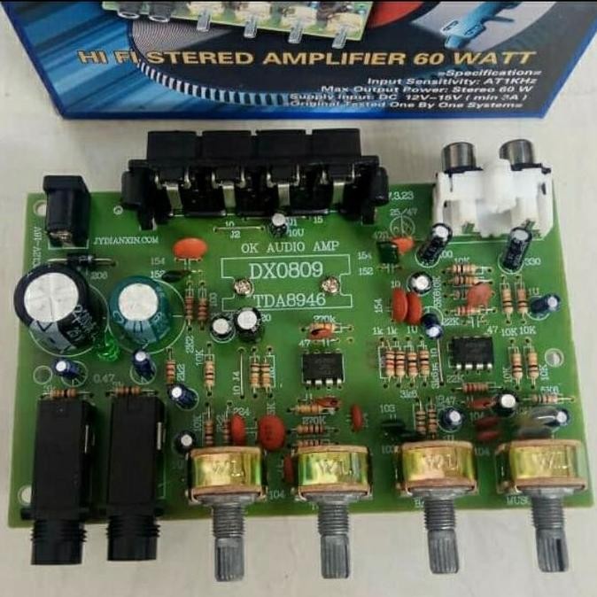 power kit amplifier stereo 60 watt murni DC 12V kualitas PREMIUM