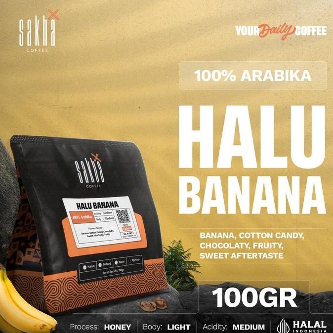 

READY KOPI ARABIKA HALU BANANA 100GR - MANUAL BREW SPECIALTY COFFEE,
