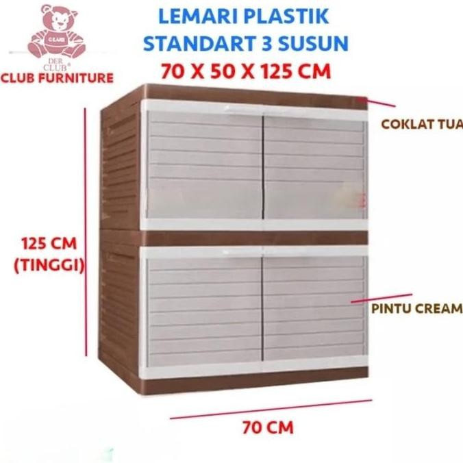Stok Sj Lemari Plastik Club Susun 2 Besar