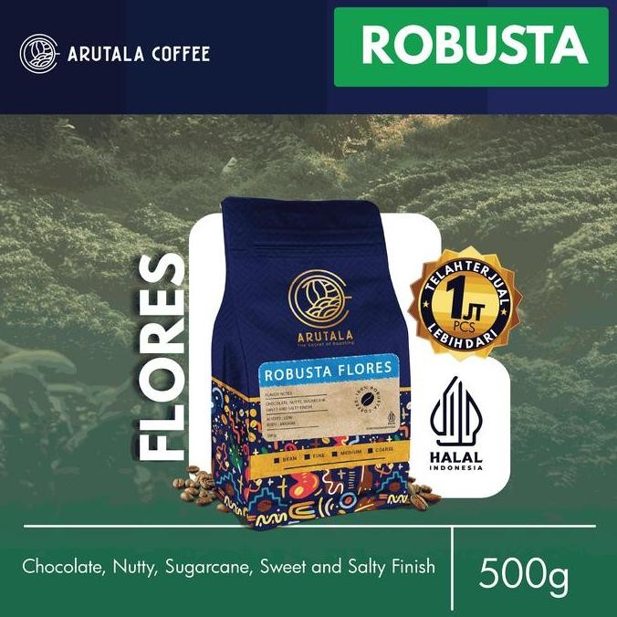 

READY ARUTALA BIJI KOPI ROBUSTA FLORES 500GR - ROASTED COFFEE BEAN INDONESIA