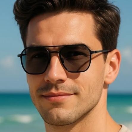 Kacamata Gaya Hitam Pria Photocromic Lensa Polaris Coolshark Kaca Mata Photochromic Polarized Pria F