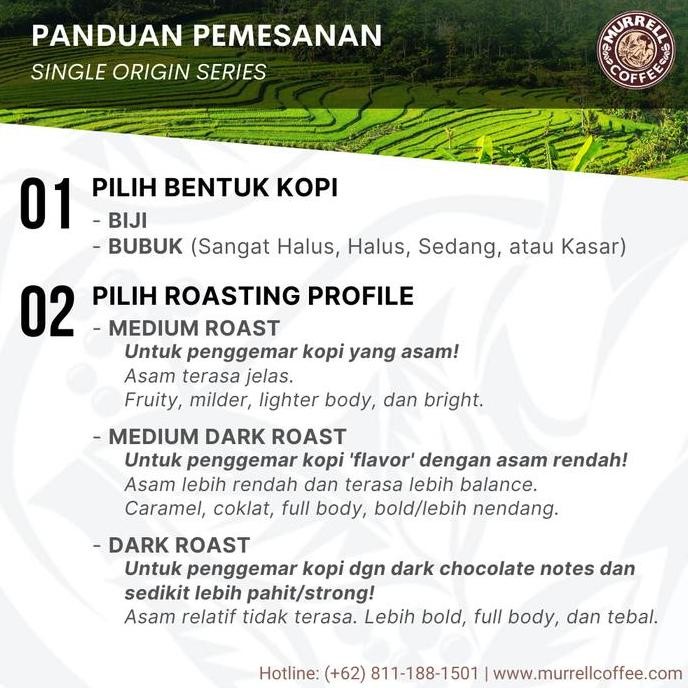 

READY KOPI ARABIKA PAPUA WAMENA MURRELL COFFEE - SPECIALTY BEANS BIJI & BUBUK
